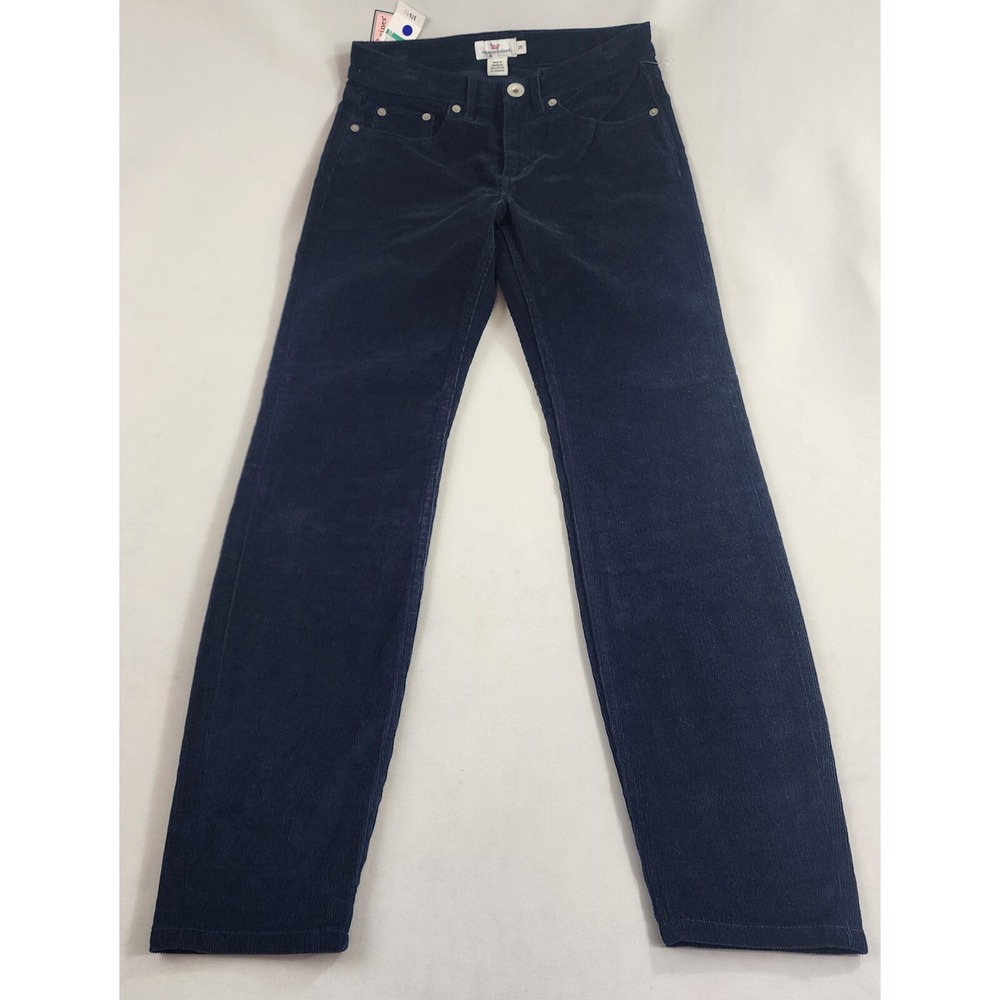 Vineyard Vines Womens Skinny Corduroy Pants Navy Blue 28 2P001287 Deep Bay